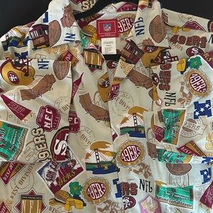 Red San Francisco 49er shirt with 49er logos